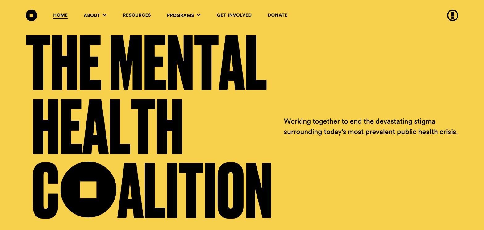 The Mental Health Coalition website homepage