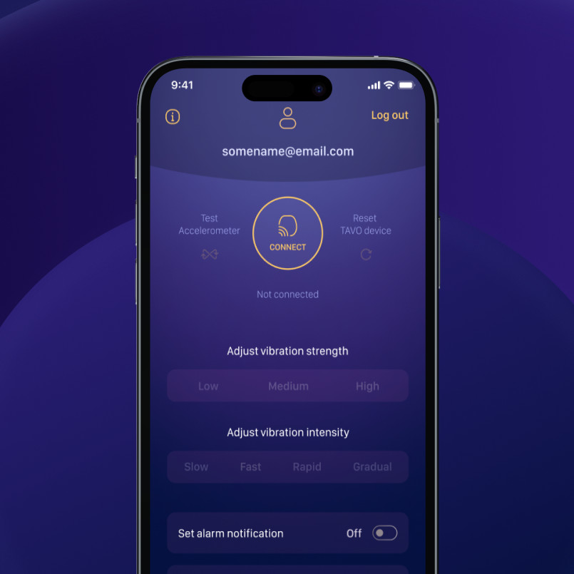 TAVO app — sleep score and nightly report